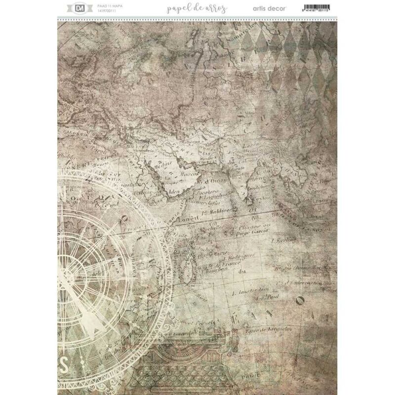 Papel de Arroz mapa mundi